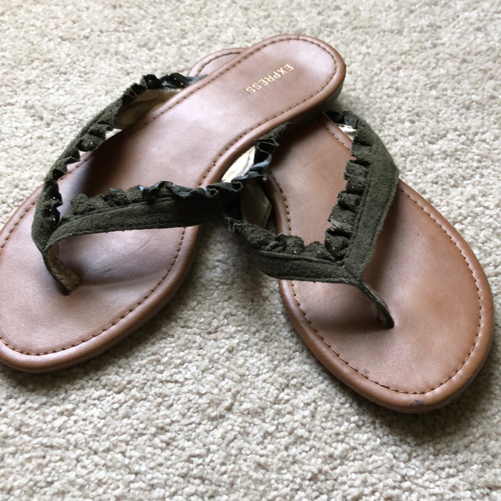 Olive strap sandal